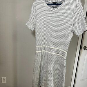Theory White Textured Mesh Dress | Women’s Small | New